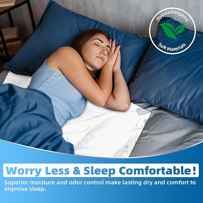 Tear Resistant Bed Pads 36"x36" Disposable Extra Large 135 Gram Heavy Duty Absorbency Adults Incontinence Chucks, XXL Thicken Puppy Pee Pads,10X Absorbency 360 Lb Transfer[30 Pads]