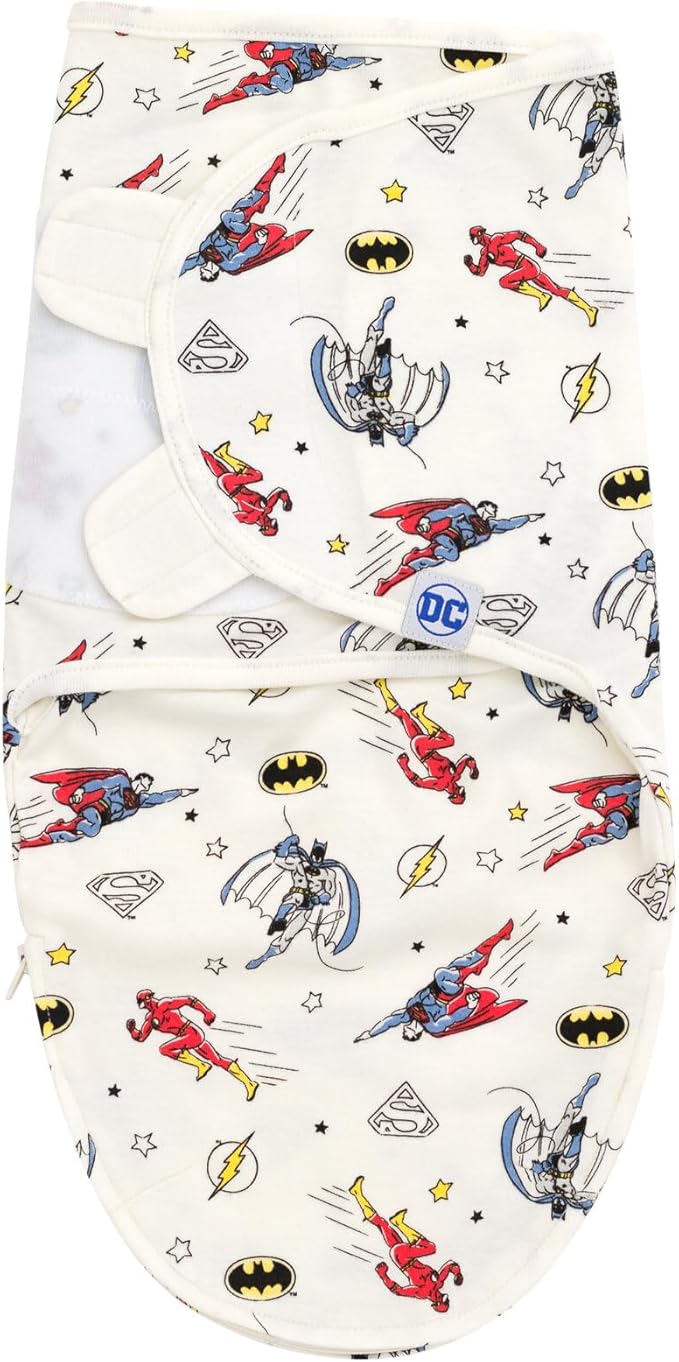 DC Comics Justice League The Flash Superman Batman Baby 3 Pack Swaddle Sacks Newborn to Infant