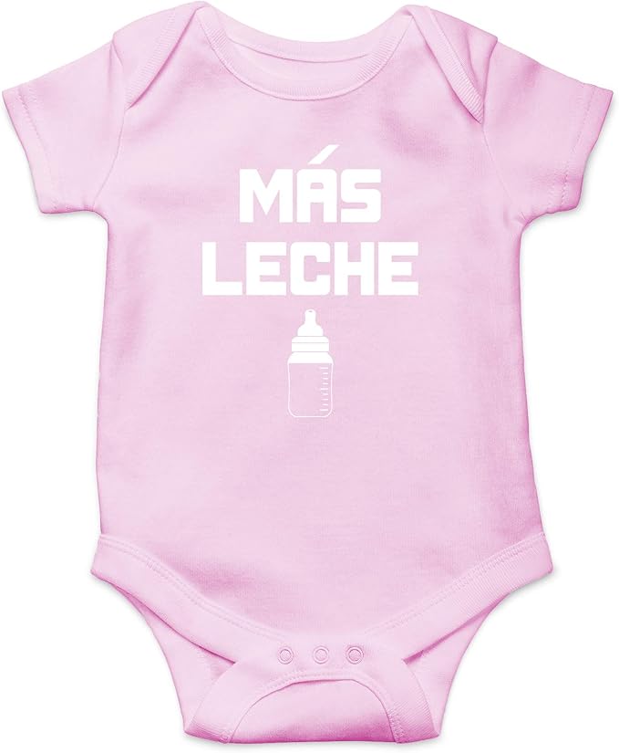 CBTwear Mas Leche - Baby Clothes - Funny Newborn Bodysuit Outfits for Boys and Girls