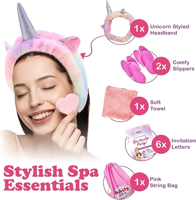 Kids Spa Day Kit for Girls, 42+ Piece Spa Set with Waterfall Foot Spa, Nail Spa Kit, Pedicure and Manicure Accessories, Perfect Spa Kit for Girls Ages 6 7 8 9 10 11 12, Fun Birthday or Christmas Gift