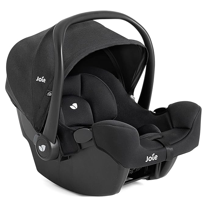 Joie Ginger LX Stroller and Rue Infant Car Seat Travel System with Anti-Rebound Base and All-Wheel Suspension (Shale Dark)
