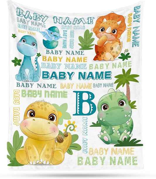 Ship Next Day, Personalized Baby Blankets - Printed in USA, Custom Name Blanket, Baby Blanket with Name, Ultra-Soft Cozy Fleece Blankets, Gifts for Baby Newborn Toddlers Boys & Girls Kids