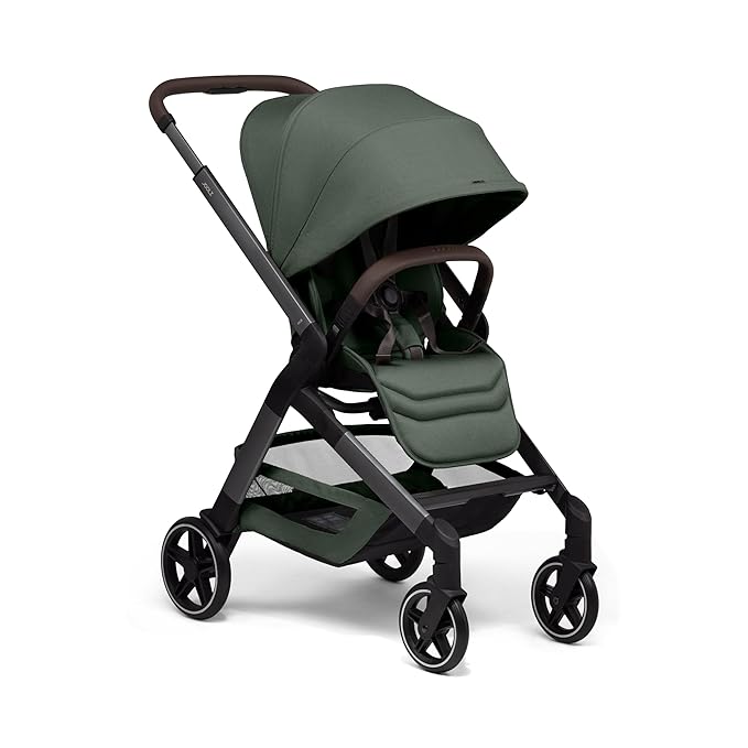 Joolz Hub2 Compact Stroller – Ergonomic Toddler Seat (Below 20lbs), One-Hand Fold, Reversible Seat, XL Basket & Adjustable Handlebar – Smooth Ride for City Travel - Forest Green