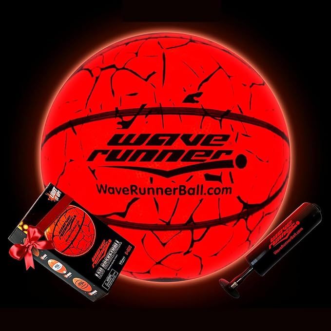 Light Up Basketball - Glow In The Dark Basketball - Teen Boys Gift Ideas For Boys 8-15+ Year Old - Led Basketball Accessories | Cool Outdoor Toys Ages 8 9 10 11 12 13 14 15 - Sports Stuff For Kids