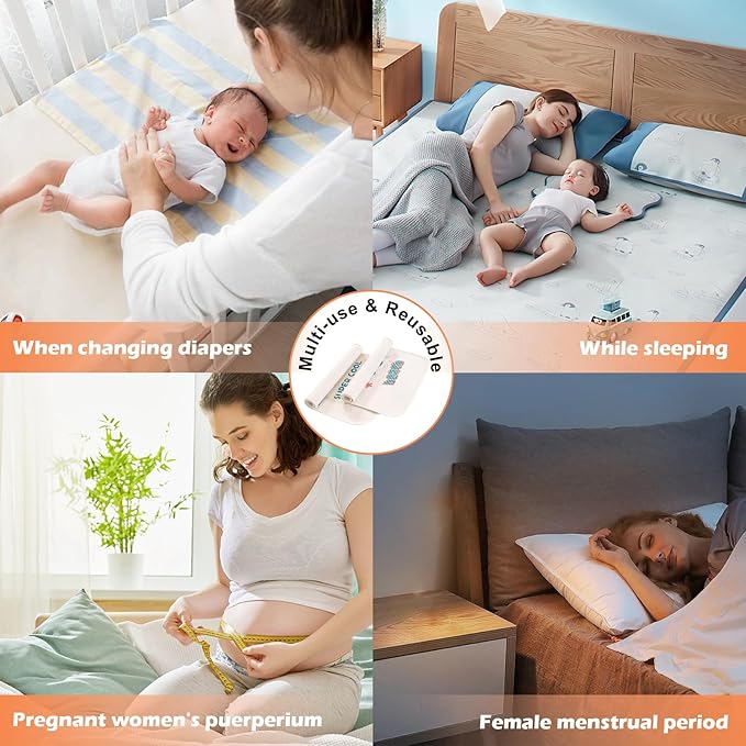 1 Pcs 23.6 * 31.5Inch Waterproof Changing Pads for 0-3 Years Old Baby,Cute Leak Proof Crib Disaper Pads,Portable Unisex Baby Changing Mat for Home&Travel. (Crocodile)