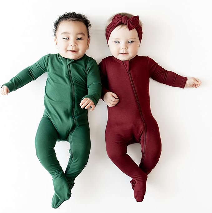 KYTE BABY Unisex Zipper Closure Footies, Rayon Made From Bamboo, 0-24 Months