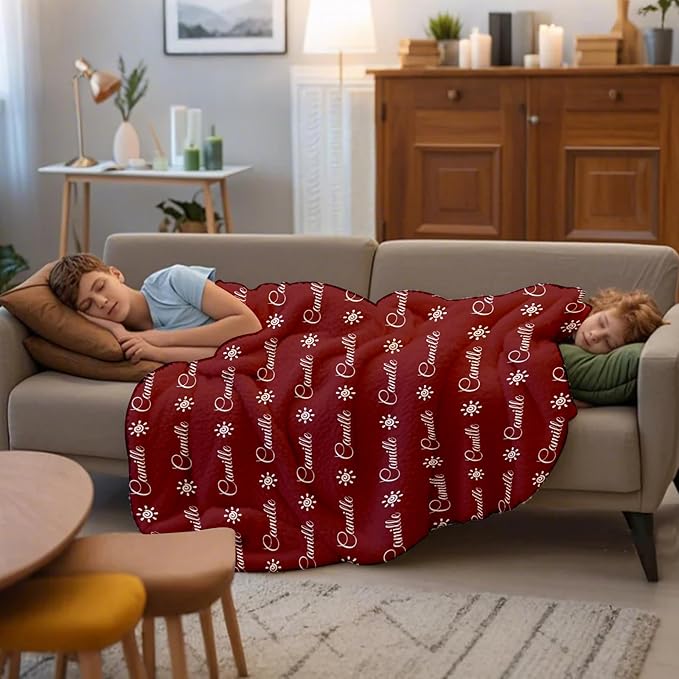 Ship Next Day, Personalized Baby Blanket for Boys Girls - Printed in USA, Custom Baby Blanket with Name Super Soft Plush Flannel, Easter Christmas Brithday Gifts for Baby Shower Kids Toddlers Newborn