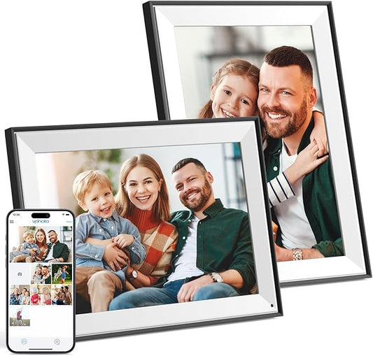 Dragon Touch 10.1'' WiFi Digital Picture Frame - HD IPS Touch Screen Digital Photo Frame Display, Auto-Rotate, Share Photos/Videos Instantly via Free App Best Gifts for Birthday, Wedding, Mom，2 Pack