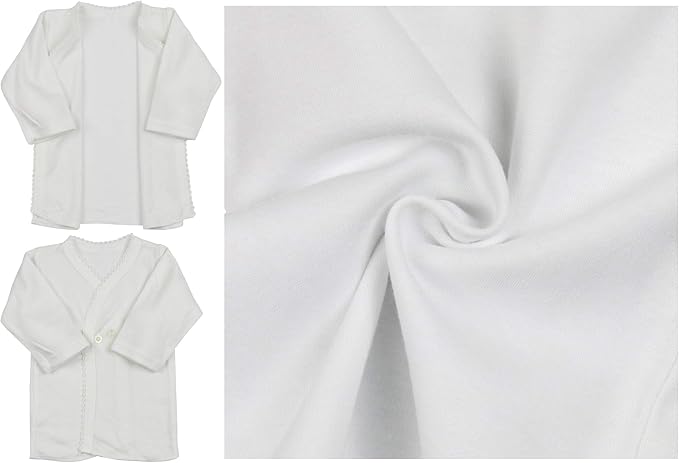 ToBeInStyle Babies' 4 Pack Relaxed Fit Short or Long Sleeve Button Up Kimono Tee Swaddle Shirt