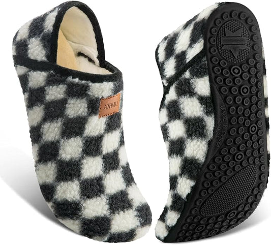 ATHMILE House Slippers for Women Men Indoor Barefoot Slippers Socks Furry Slip on House Shoes Cozy Comfy for Home Bedroom Travel Yoga