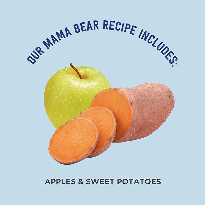 Amazon Brand - Mama Bear gluten free Organic Baby Food, Stage 2, Apple, Sweet Potato, 4 ounce (Pack of 12)
