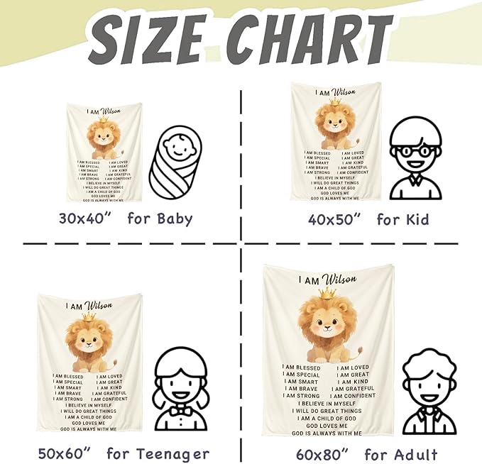 Ship Next Day, Personalized Baby Blanket for Boys Girls - Printed in USA, Custom Baby Blanket with Name Super Soft Plush Flannel, Easter Christmas Brithday Gifts for Baby Shower Kids Toddlers Newborn