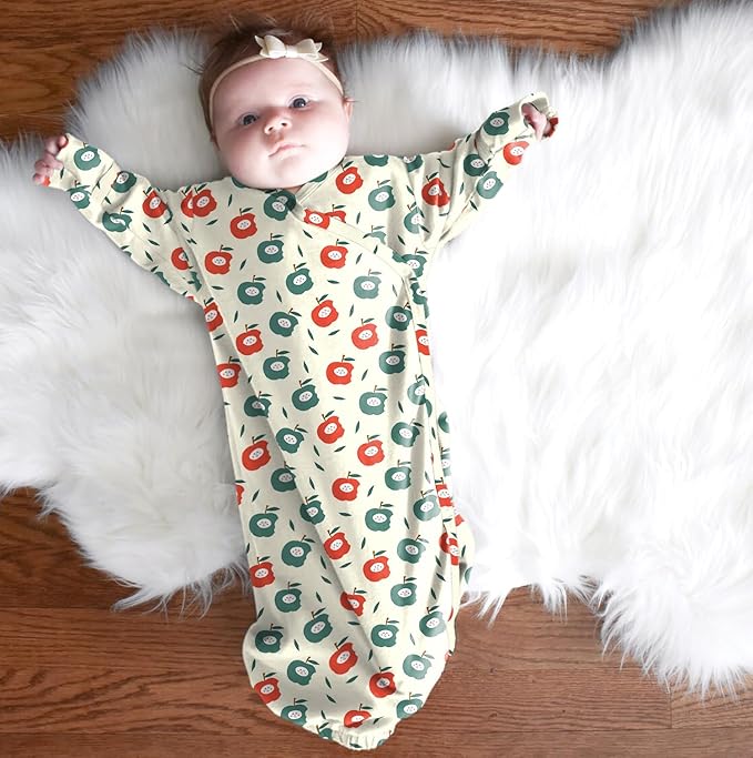 Babysoy Newborn Baby Kimono Wrap Around Snap Sleeper Gown Sack Bundler