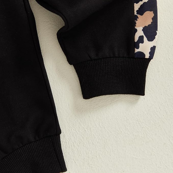 Kupretty Baby Girl Fall Winter Clothes Toddler Outfit Letters Graphic Crewneck Sweatshirts + Joggers Pants Set