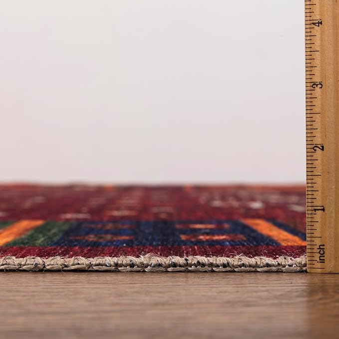 Keen Home Design 3x5 Rug - Machine Washable Entry Rug with Non-Slip Backing, Ideal for Enteryway, Kitchen, Bathroom, Laundry Room - Vintage, Easy Clean, Durable, Low Pile Rug - (3' x 5')