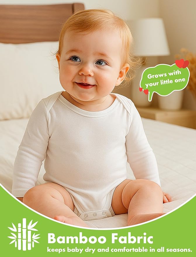 DEFAHN 2PCS Visocse from Bamboo Baby Rompers Unisex Onsies Solid Short Sleeve Baby Bodysuit 0-24 Months