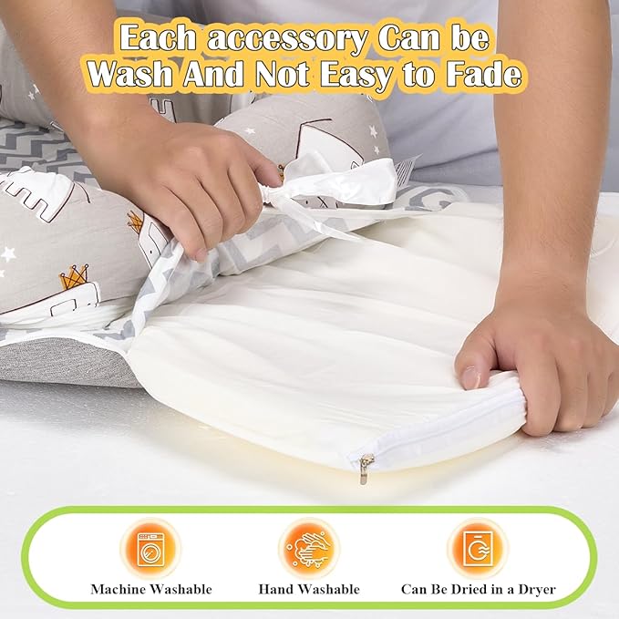 Baby Lounger for Newborn, Huggynest Portable Infant Lounger for 0-12 Months Newborn, Home Travel Dual-Purpose Baby Nest (Elephant Grey)