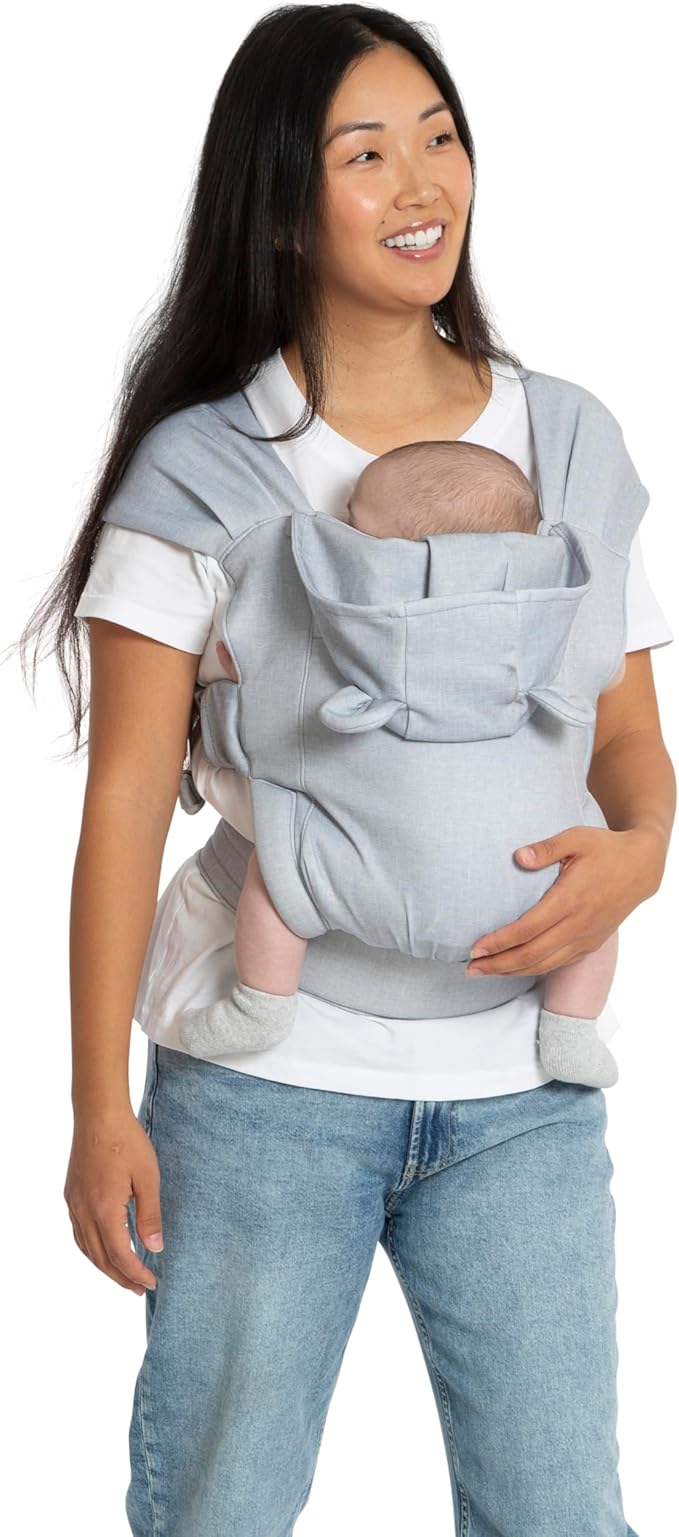 babyGap by Delta Children Legacy 3-in-1 Baby Carrier – Newborn to Toddler (Holds 7.5 to 25 lbs.), Face-in and Face-Out Baby Carrier Wrap with Lumbar Support, Ergonomic, Grey