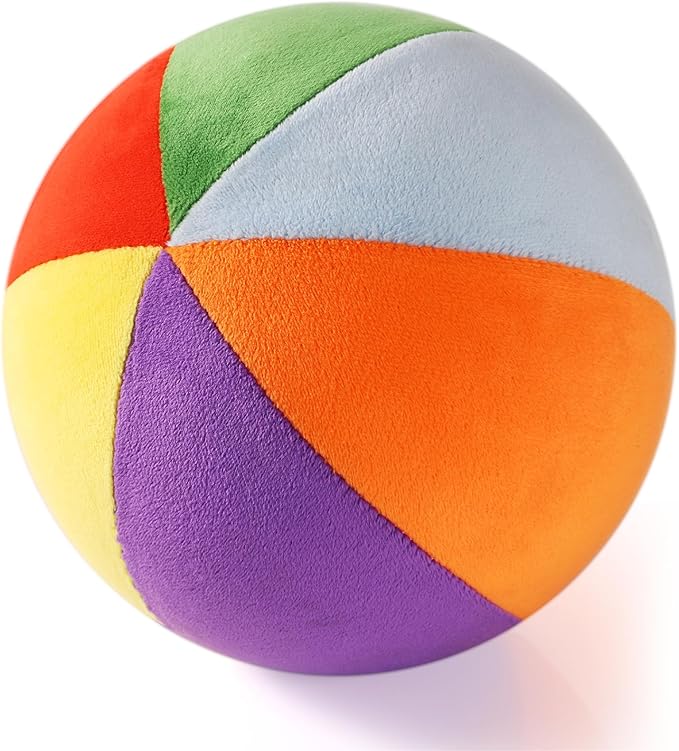LINKBOY Colorful Soft Play Balls for Toddlers 1-4 | Indoor Basketball Toy for Babies and Kids | Size 3