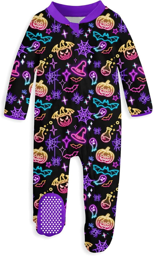 UNIFACO Baby Girls Boys Footed Pajamas One-Piece Sleeper Snug Fit Sleep and Play Zip Front Footie Romper 0-12 Month