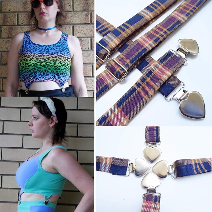 20Pcs Enamel Suspender Clips Metal Heart Pacifier Clips for Pacifier Holder Clip Bed Sheet Garment Mitten Making DIY Jewelry Accessories Mix 16 Colors