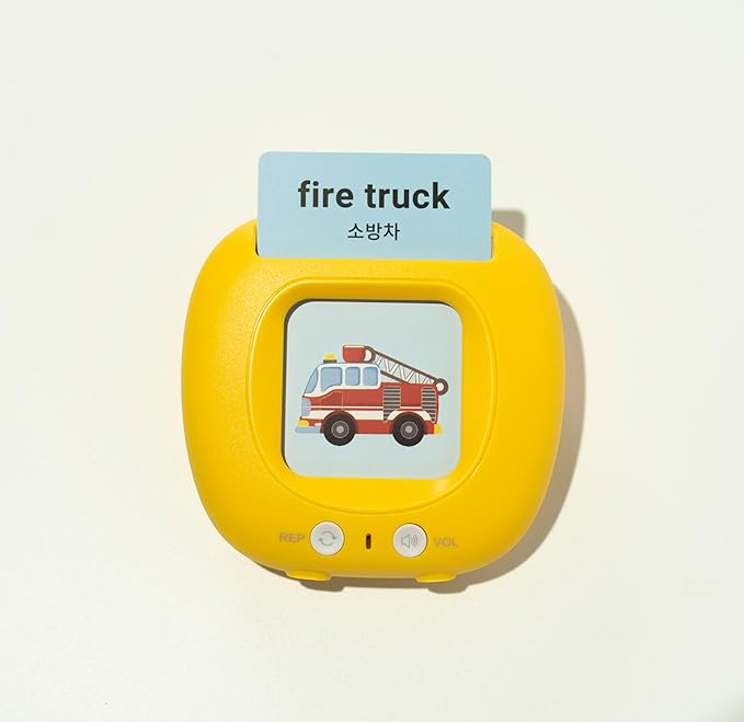 Premium Korean-English Bilingual Talking Flashcards | Educational Toy for Toddlers, Boys & Girls | Language Learning Tool with Clear Pronunciation & Sound Effects