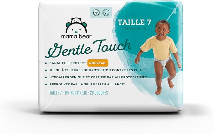 Amazon Brand - Mama Bear Gentle Touch Diapers, Size 7, 20 Count