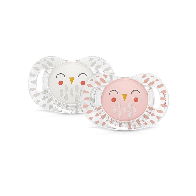 Suavinex Bonhomia SX PRO Physiological Pacifier, Supports Breastfeeding Babies, Pacifiers 18+ Months, 2 Pack Baby Pacifier, Baby Accessories, (Pink/Beige)