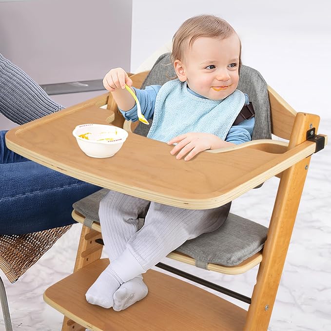Lcoco&Dream Tripp Trapp High Chair, Adjustable, Anti-tip Grower Chair is Great for Baby's Meals. (Log Color)