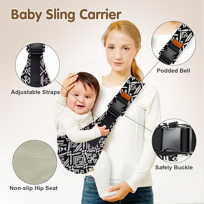 Baby Sling Carrier,Toddler Carrier, 2025 New Baby Sling,Portable and Lightweight Sling,Non-Slip Hip Seat Carrying 10-30lbs(Blue)