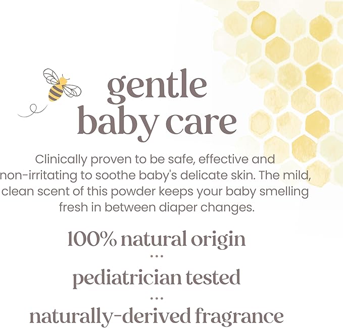 Burt's Bees Baby Dusting Powder, Talc Free and Hypoallergenic for Safe and Gentle Comfort, 100% Natural Origin, Pediatrician Tested, 7.5 Oz