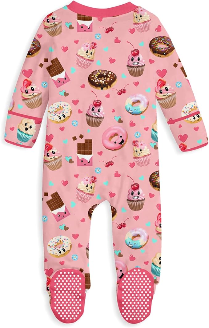 UNIFACO Baby Girls Boys Footed Pajamas One-Piece Sleeper Snug Fit Sleep and Play Zip Front Footie Romper 0-12 Month
