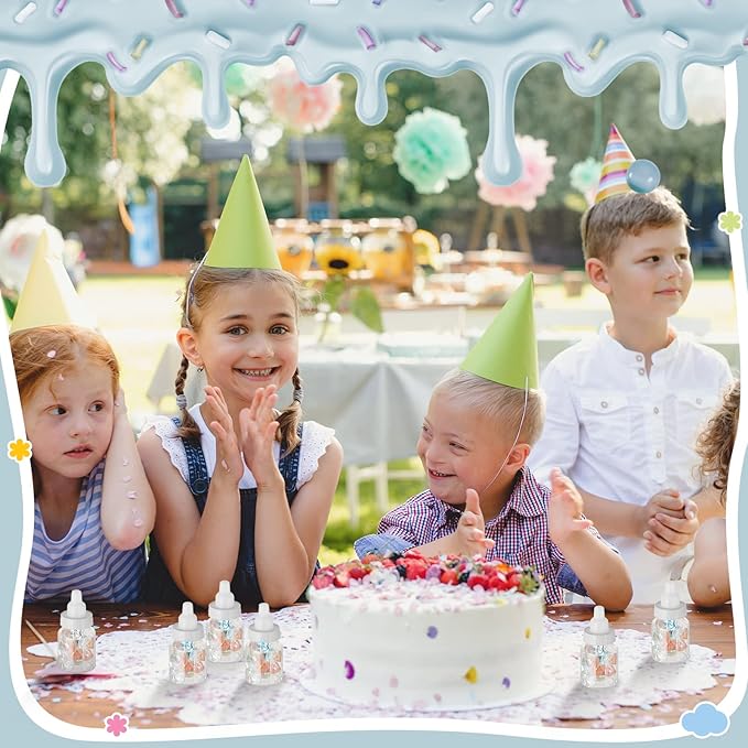 36 Pcs 3.5 Inch Baby Bottle Shower Favor Mini Plastic Candy Bottle Clear Bottles for Baby Shower Mini Feeding Candy Box for Party Favor Gift Decor(White)