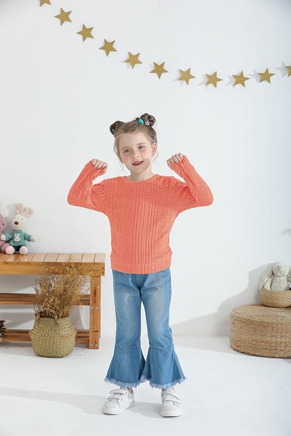 Mioglrie Toddler Girl Clothes Little Girl Denims Outfits Jeans Pants Set Little Baby Toddler Baby Clothes for Girl