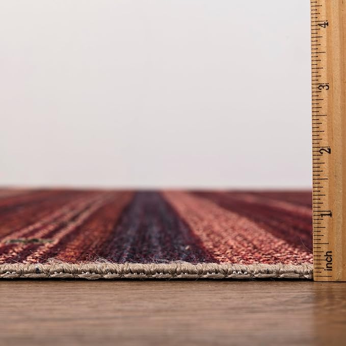 Keen Home Design 9x12 Rug - Machine Washable Area Rug with Non-Slip Backing, Ideal for Living Room, Dining Room, Bedroom - Vintage, Easy Clean, Durable, Low Pile Rug - (9' x 12')