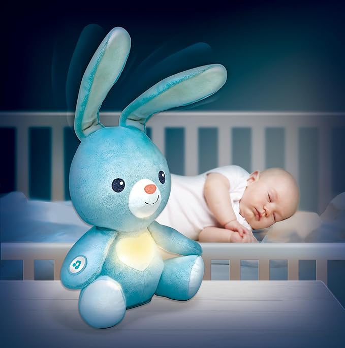 winfun Peekaboo Light Up Bunny – Interactive Plush Toy for Babies, Plays Peekaboo with Sounds & Melodies, Soft Tactile Fabric, Satin Ribbon Tags, Ages 6 Months & Up