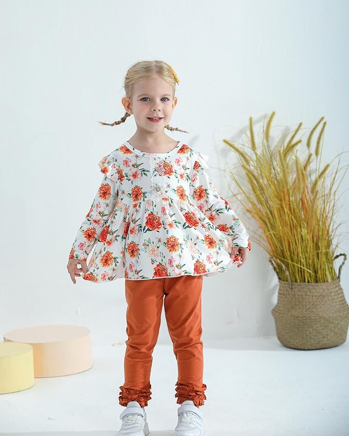 Baby Girl Clothes Toddler Girl Outfits Ruffle Shirt Pants Cute Infant Outfit Set Baby Girl Fall Winter Clothes