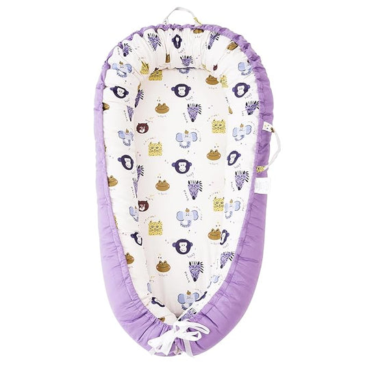 ALINUX Baby Lounger for Newborn 0-24 Months,100% Cotton Baby Lounger Cover, Suitable for Babies Aged 0-24 Months,Purple
