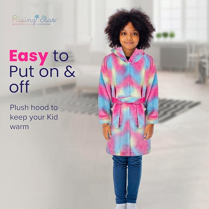 Rising Star Baby Toddler Robe Or Kids Robe for Girls and Boys - Kids & Baby Bath Robe Spa Set with Washcloth or Slippers
