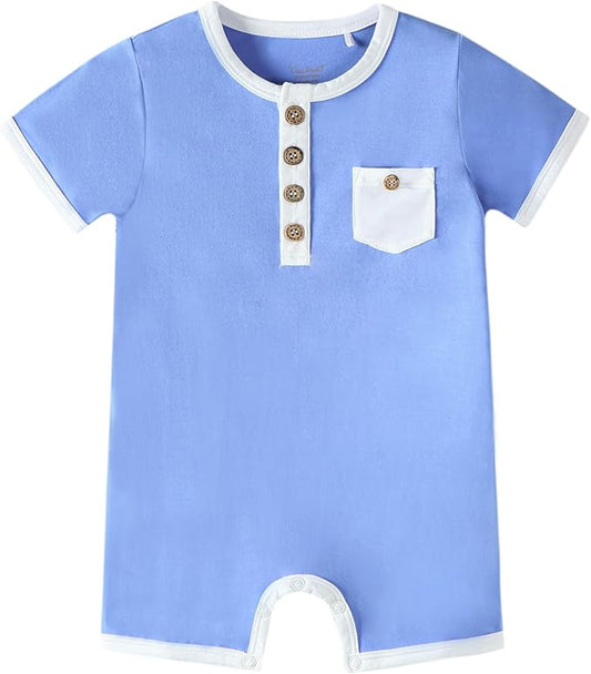 Baby Boy Romper Toddler Boys Short Sleeve Shorts Soft Jumpsuit Outfit Viscose Made from Bamboo