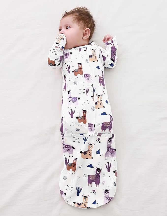 Baby Nightgowns Sleeper Gown Newborn Long Sleeve Pajama Gowns Unisex Viscose from Bamboo Infant Sleepwear