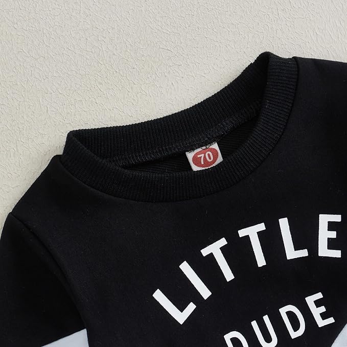 Kupretty Toddler Baby Boy Fall Winter Clothes Color Block Long Sleeve Sweatshirt Pullover Tops + Joggers Pants Outfit Set