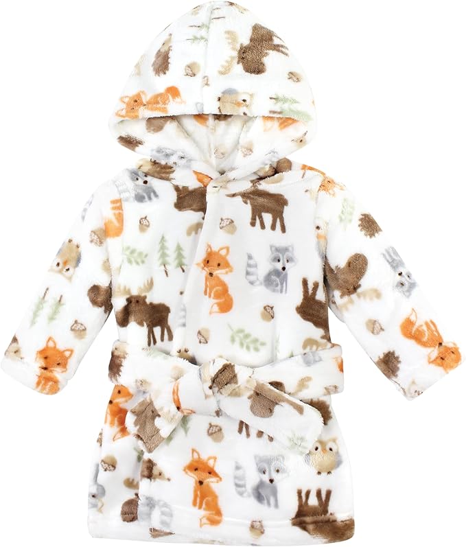 Hudson Baby Unisex Baby Plush Animal Face Bathrobe