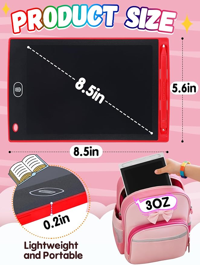 24 Pack LCD Writing Tablet for Kids Bulk - 8.5in Colorful Drawing Tablet Erasable Doodle Board, Educational Learning Travel Toys for 3 4 5 6 7 8 Kids, Kindergarten and Preschool Must Haves