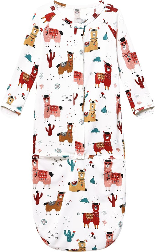 Baby Nightgowns Sleeper Gown Newborn Long Sleeve Pajama Gowns Unisex Viscose from Bamboo Infant Sleepwear