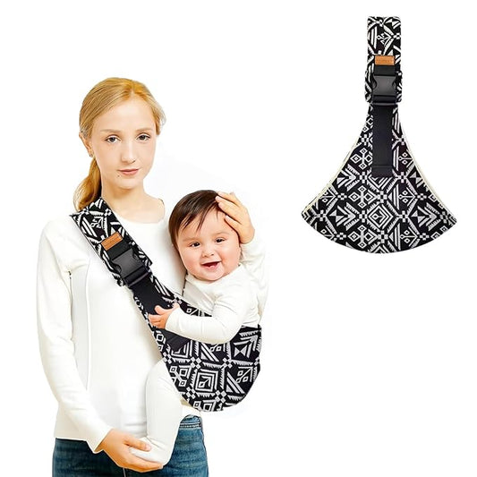 Baby Sling Carrier,Baby Carrier Newborn to Toddler,Adjustable and Lightweight Toddler Carrier(10-30lbs),Baby Sling with Safety Buckle(Cloth,Blacksail)