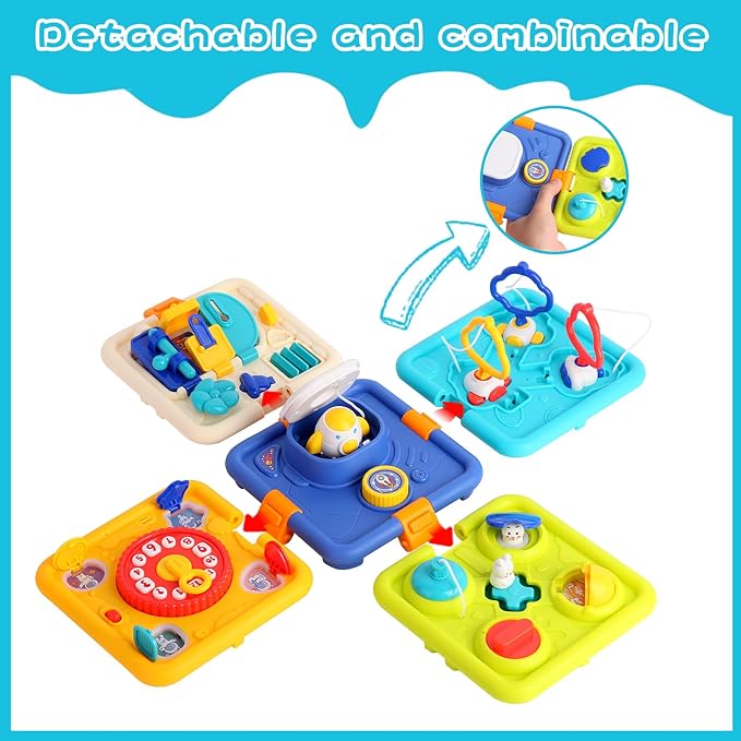 Montessori Toys for 1 2 Year Old Boy and Girl - Busy Board for 1 Year Old,Early Development Educational Activity Board for Toddlers 2-4