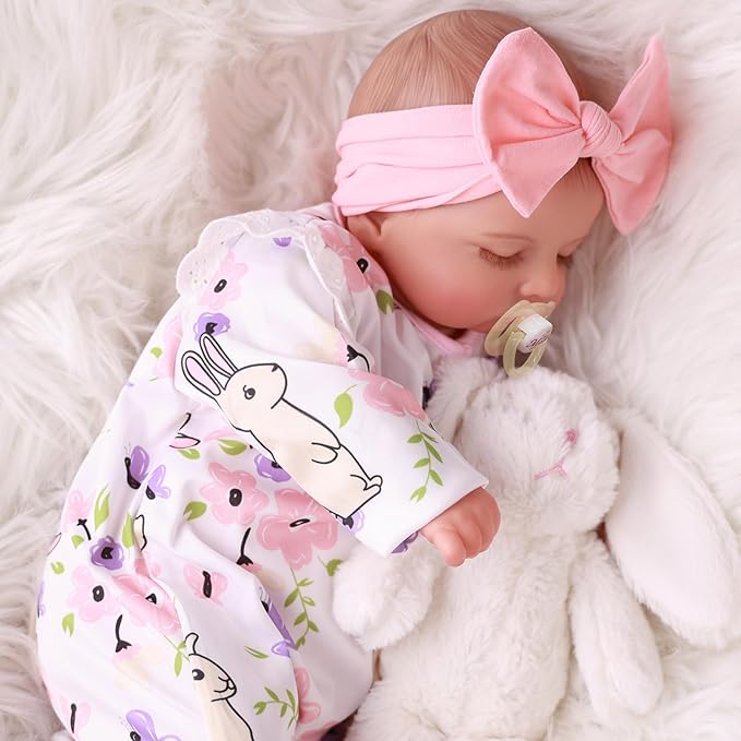 BABESIDE Lifelike Reborn Baby Dolls Girl with Poseable Body, Realistic Real Life Baby Dolls with Accessories for 3+ Year Old Girls Gifts, Pretend Play, Collection, 20 inches