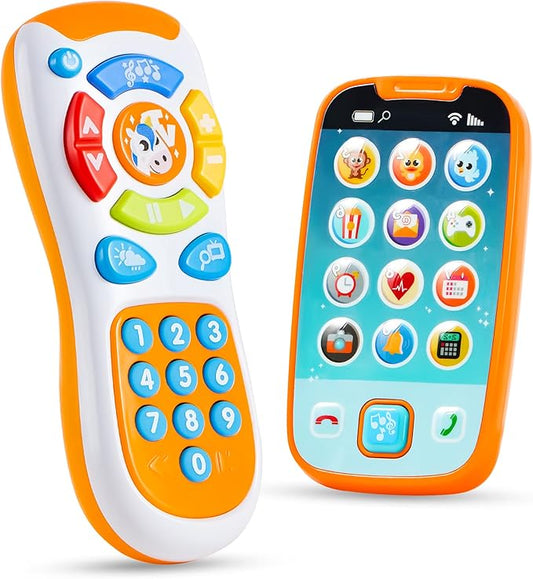 JOYIN Smartphone Toys for Baby, Remote Control Baby Phone with Music, Learning Toy, Birthday Gifts for Infants, Kids, Boys and Girls, Easter Basket Stuffers