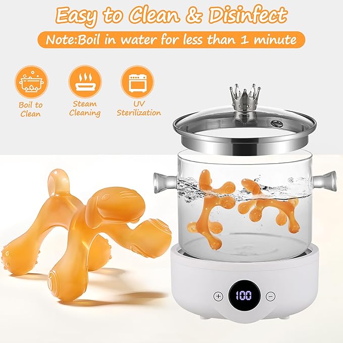 WAJIAYON 2 Pack Amber Oil Baby Teething Toys for Babies 0-6 Months,Silicone Baby teethers for Babies 3-6 Months,Freezer BPA Free Super Soft and Textured 6 to 12 Months,Chew Infant Toys Gift-（Dog）